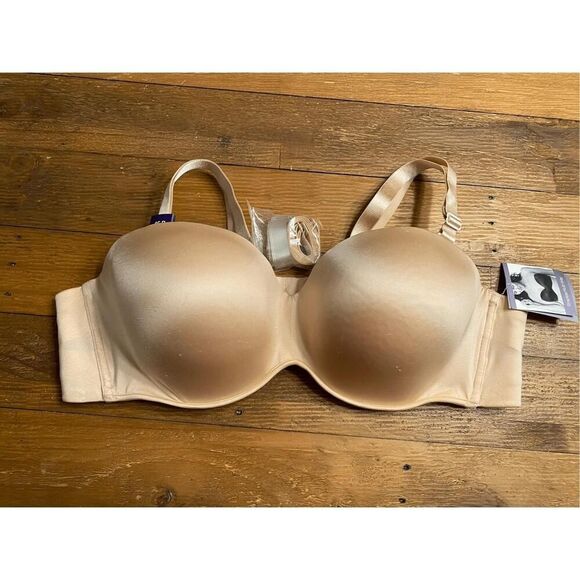 Catherines Intimates 46B Beige Strapless Multiway Adjustable Strap Bra NWT - Picture 1 of 8